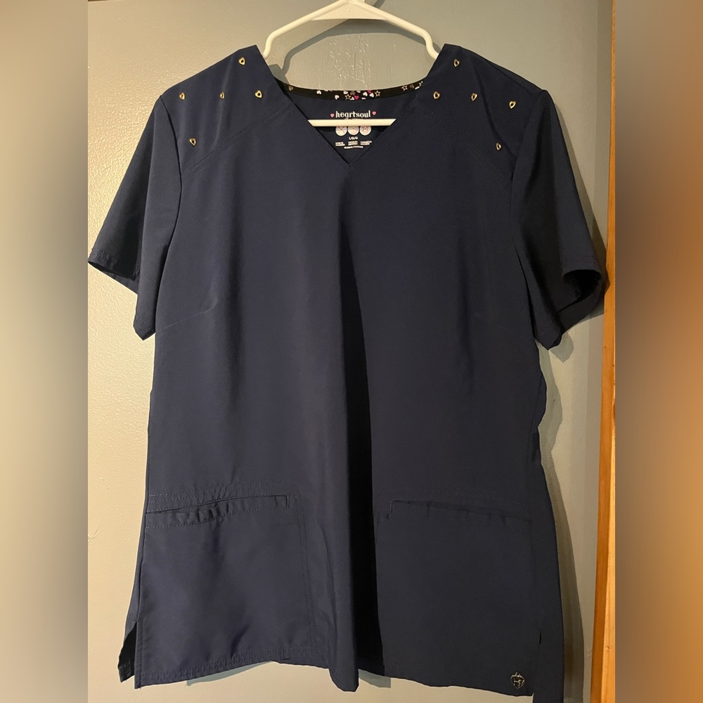 Womens HeartSoul scrub top size L
